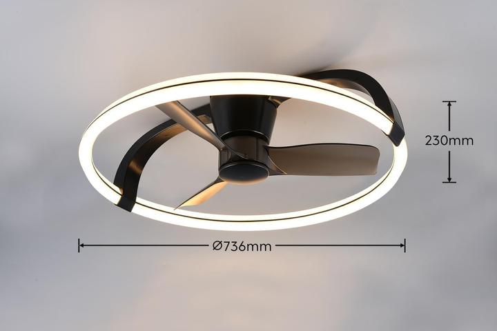 Actual product image RL live your light Ceiling Fan with Integrated Light, Remote Control, Dimmable, Night Light Mode (54 dB)