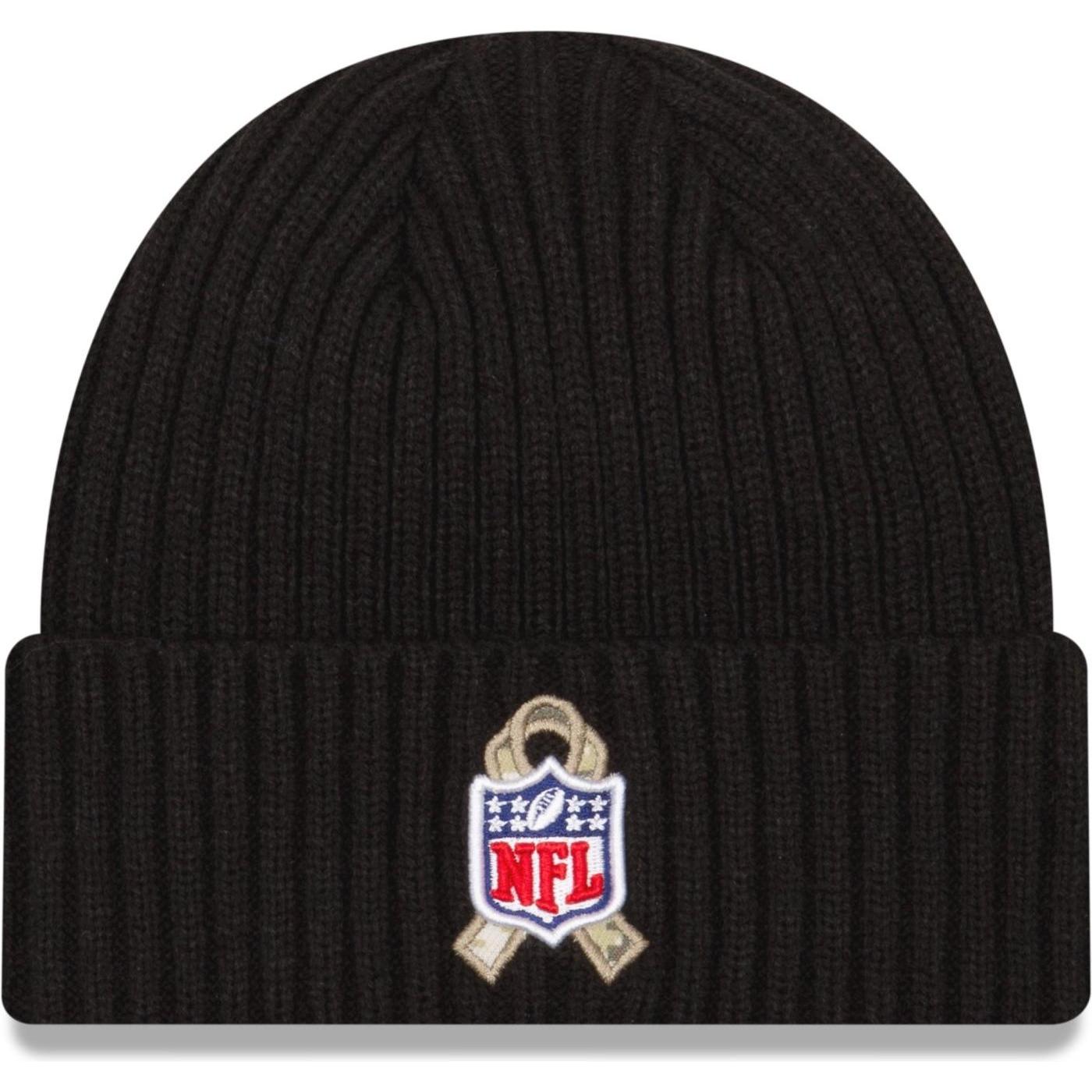 Thumbnail - New Era, Herren, Mütze, NFL Pittsburgh Steelers Salute To Service Beanie, Schwarz, (One Size)