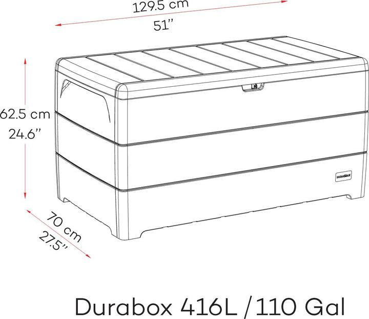 Actual product image Duramax Durabox Aufbewahrungsbox Kissenbox 416 L