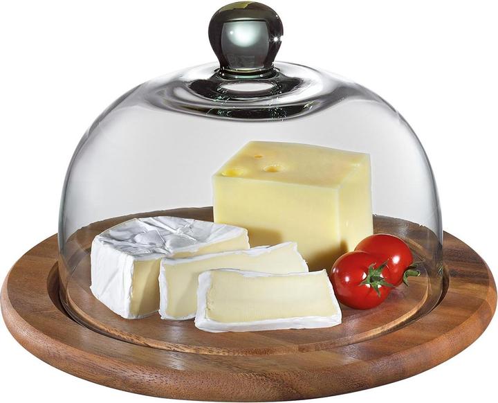 Produktbild Zassenhaus Käseglocke mit Glasdeckel, akazie 25 cm