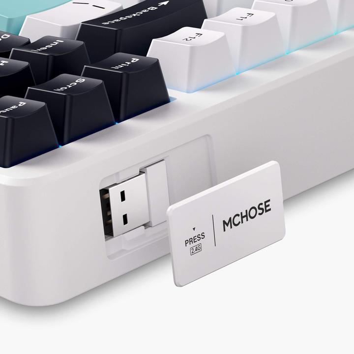 Actual product image Mchose G87 Cyan Blue Cabbage Tofu (US, Cable, Wireless)