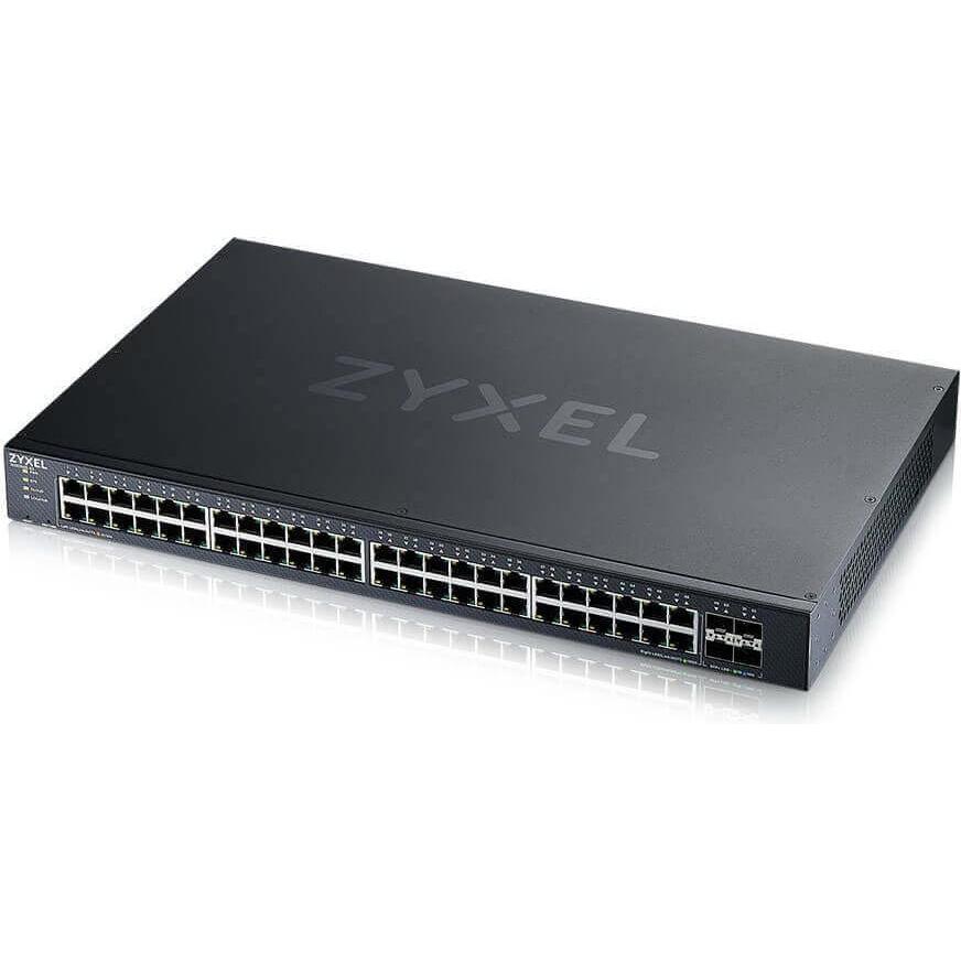 Zyxel XGS1935-52 52-Port Smart Managed Switch, 48x GbE RJ45 (52 Ports), Netzwerk Switch, Schwarz