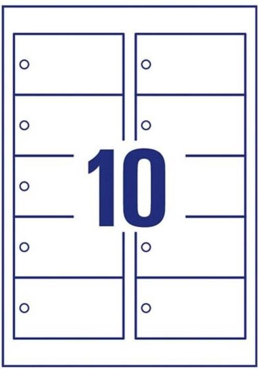 Produktbild Avery Kartonanhänger, 185 g/qm, 90 x 50 mm, weisse extra feine Mikroperforation, beidseitig bedruckt