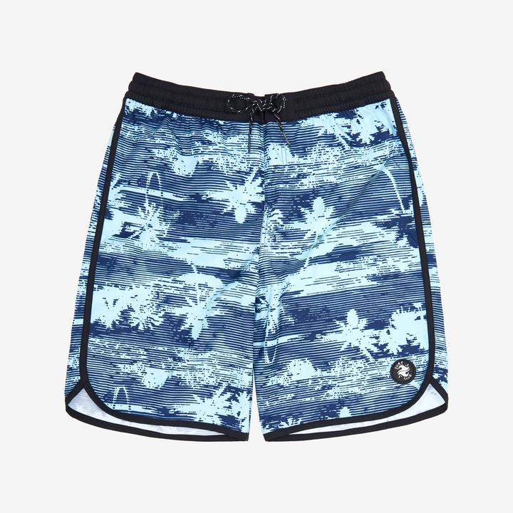 Olaian Boardshorts Surfen Jungen 500 View blau