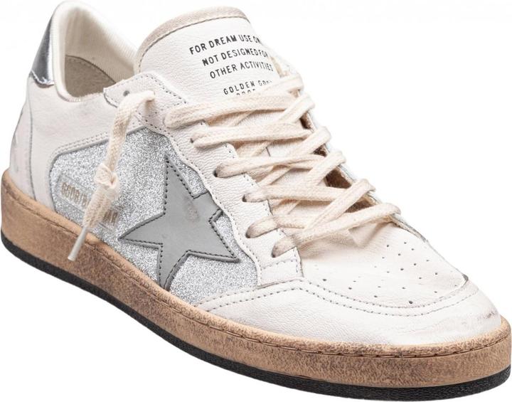 Produktbild Golden Goose ballstar in nappa and glitter natural and silver color (36)