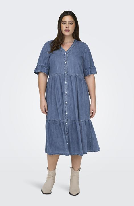 Immagine prodotto Only Abito corto in denim con scollo a V e maniche a campana (44)