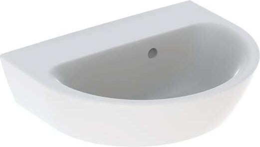 Actual product image Geberit Renova hand wash basin, without tap hole, asymmetric overflow, width: 45cm (360 mm, 450 mm)