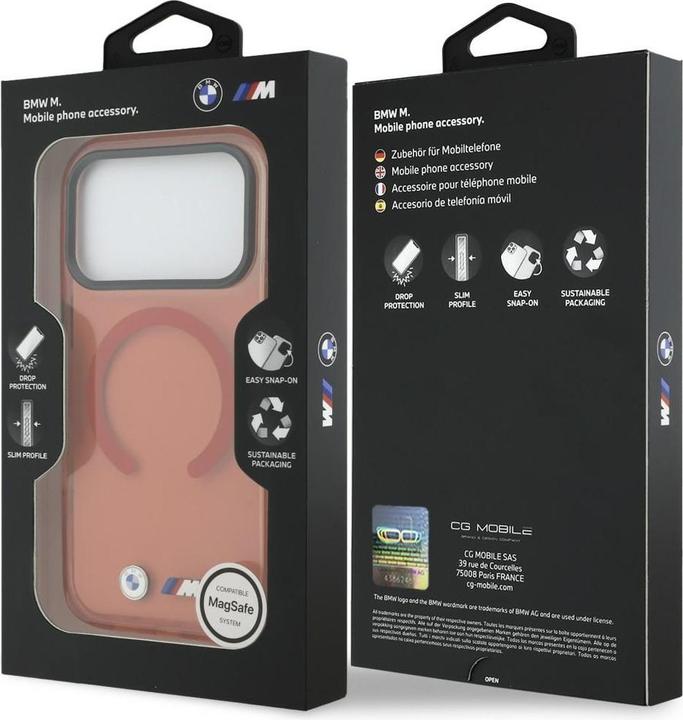 Image du produit BMW Etui M IML Shockproof Metal Logos MagSafe do iPhone 17 Pro promarańczowy (Apple iPhone 17 Pro)