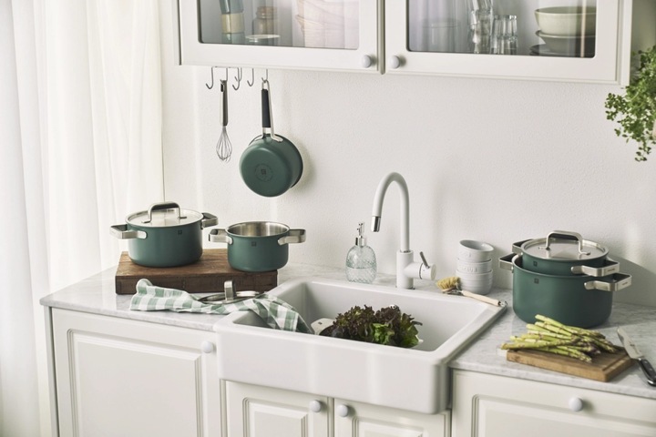 Produktbild Zwilling 3tlg. Pure Kochgeschirrset Grün (Pfannenset + Topfset, Edelstahl)