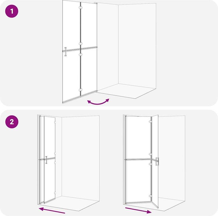 Produktbild vidaXL Duschwand (110 cm, 190 cm)
