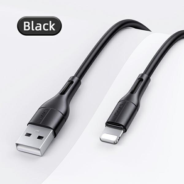 Actual product image Usams Cable U68 lightning 2A Fast Charge 1m czarny/black SJ500USB01 (US-SJ500) (1 m)