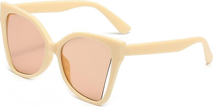 Produktbild Techsuit - Sunglasses (5335) - for Women with PC Frame and Lens, Butterfly Shape - Beige / Champagne