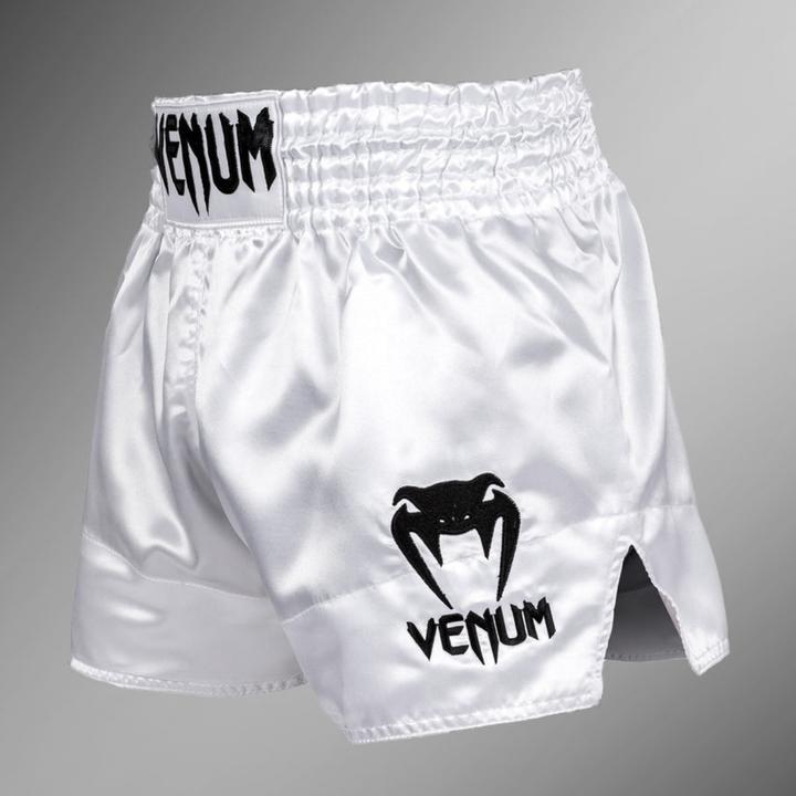 Produktbild Venum Classic Muay Thai Shorts - White/Black (M)