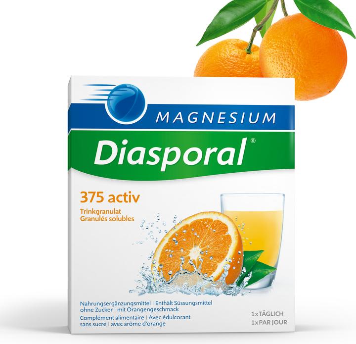 Actual product image magnesium diasporal 375 active (20 Piece, Sachet, 150 g)