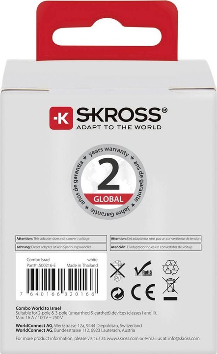 Productafbeelding Skross Wereld naar Israël