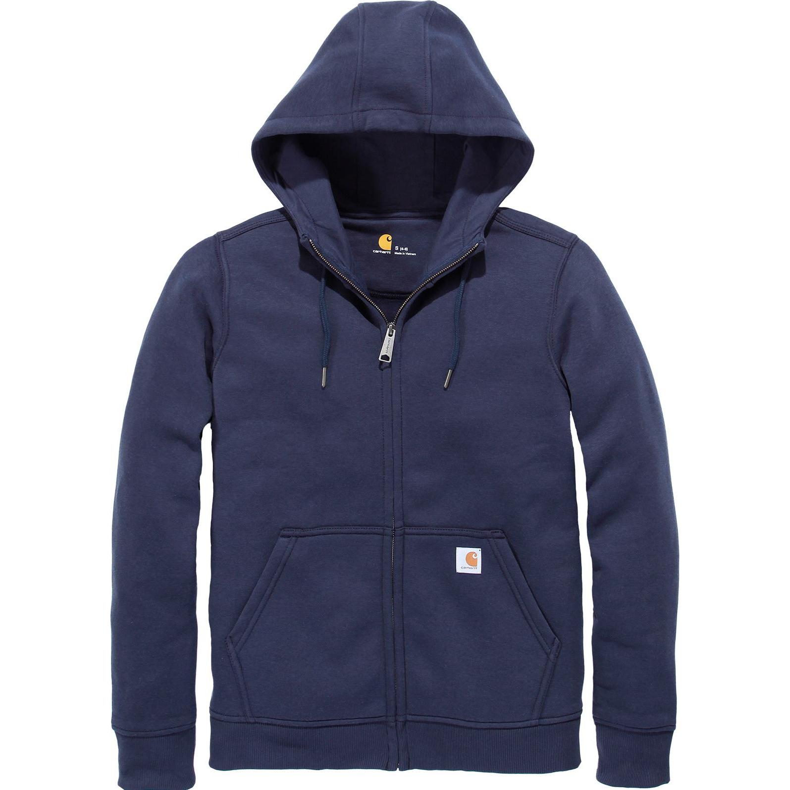 Carhartt, Donne, Felpa + Maglione, Felpa con cappuccio Clarksburg con zip intera, donna, blu, taglia M, Blu, (M)
