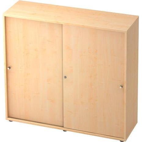 Hammerbacher, Aktenschrank, Schiebetürschrank 3OH SG Ahorn/Ahorn (120 x 40 x 110 cm)