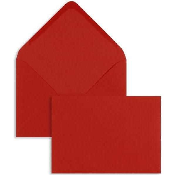 Blanke, Briefumschlag, Briefumschläge 125x175mm (DIN B6) 100g/qm gummiert VE=100 Stück rot (100 x)