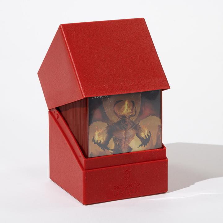 Actual product image Ultimate Guard Card Box Return To Earth Boulder Deck Case 100+ Red