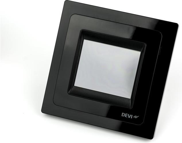 Produktbild Devi DEVIreg Touch schwarz 140F1069 UP Uhren-Thermostat 16A, 230V mit Rahme