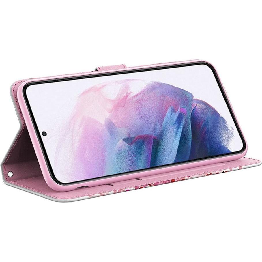Thumbnail - Cover-Discount Galaxy A33 5G - Etui Glitzer Effekt Baum rosa (Samsung Galaxy A33 5G), Smartphone Hülle, Rosa