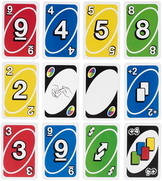 Actual product image Mattel Games Uno Deluxe Card Game (German, French, Italian)