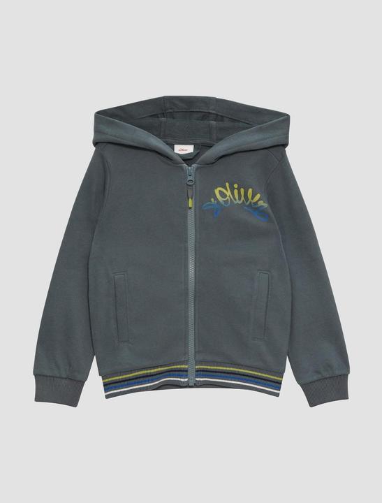 Produktbild s.Oliver Sweatshirt Jacke Sweatshirt-Jacke mit grossem Rückenprint (92)