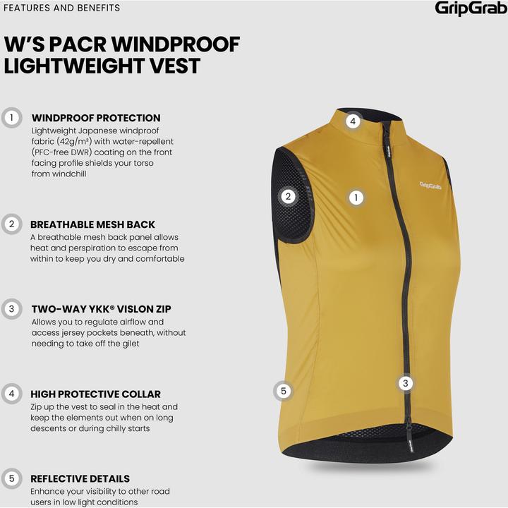 Produktbild GripGrab Women's PACR Windproof Lightweight Vest (M)