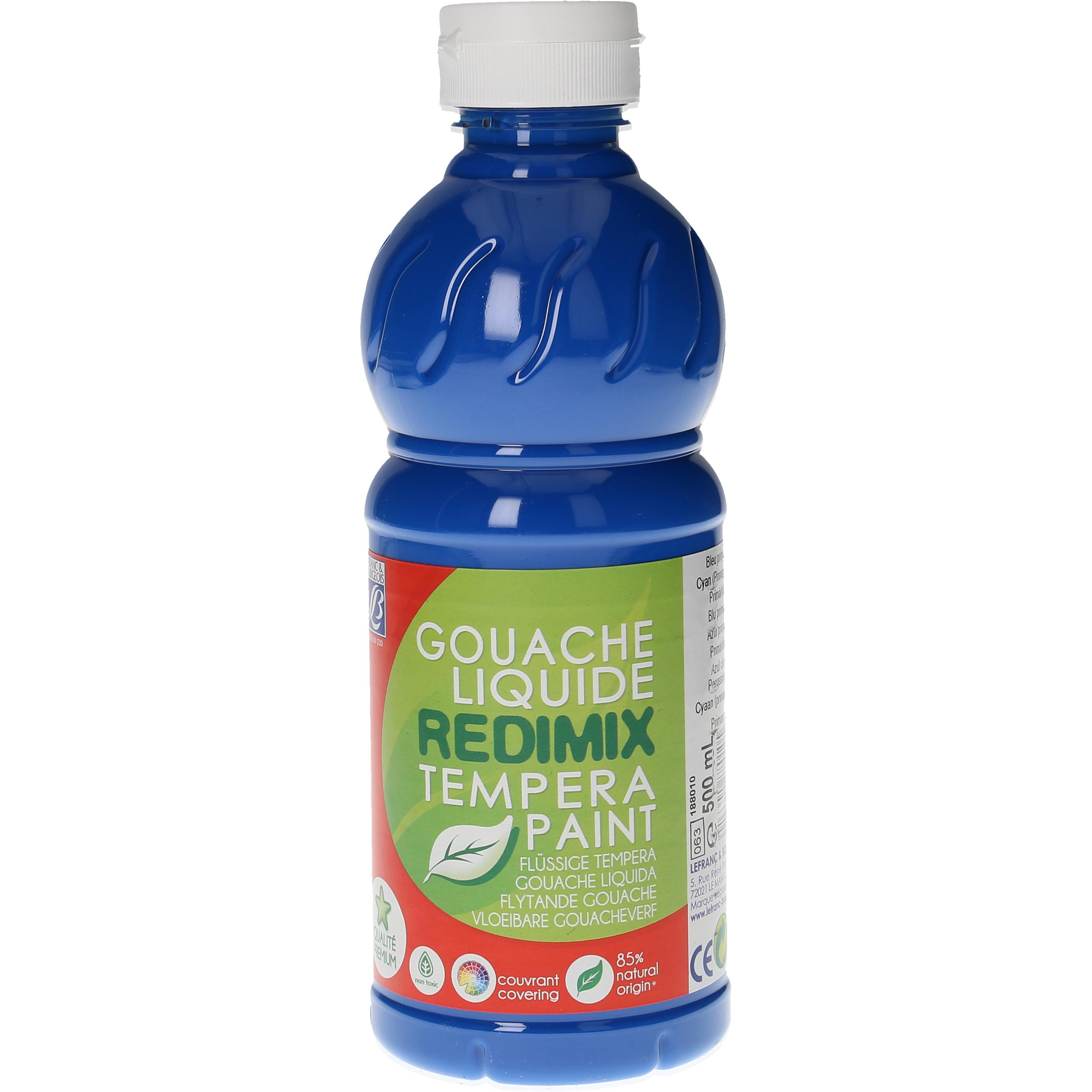 Lefranc & Bourgeois, Künstlerfarbe + Bastelfarbe, C&C Gouache Redimix (Blau, 500 ml)