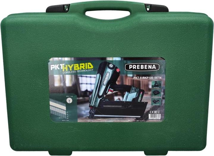 Actual product image Prebena PKT-8-RKP100 Battery hybrid nailer 18 V 65 - 100 mm Solo + case - without battery, without charger