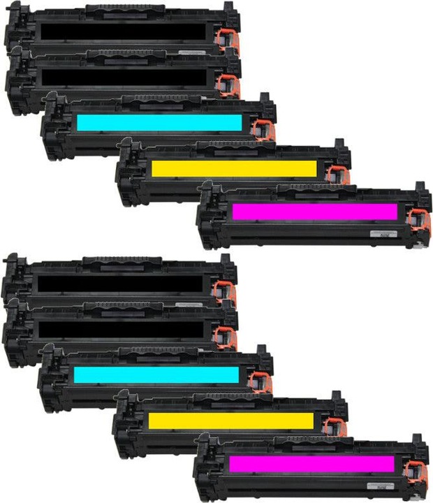 Actual product image Hermex Compatible HP LaserJet Pro 400 colour M451dw toner cartridges (M, C, Y, FC)