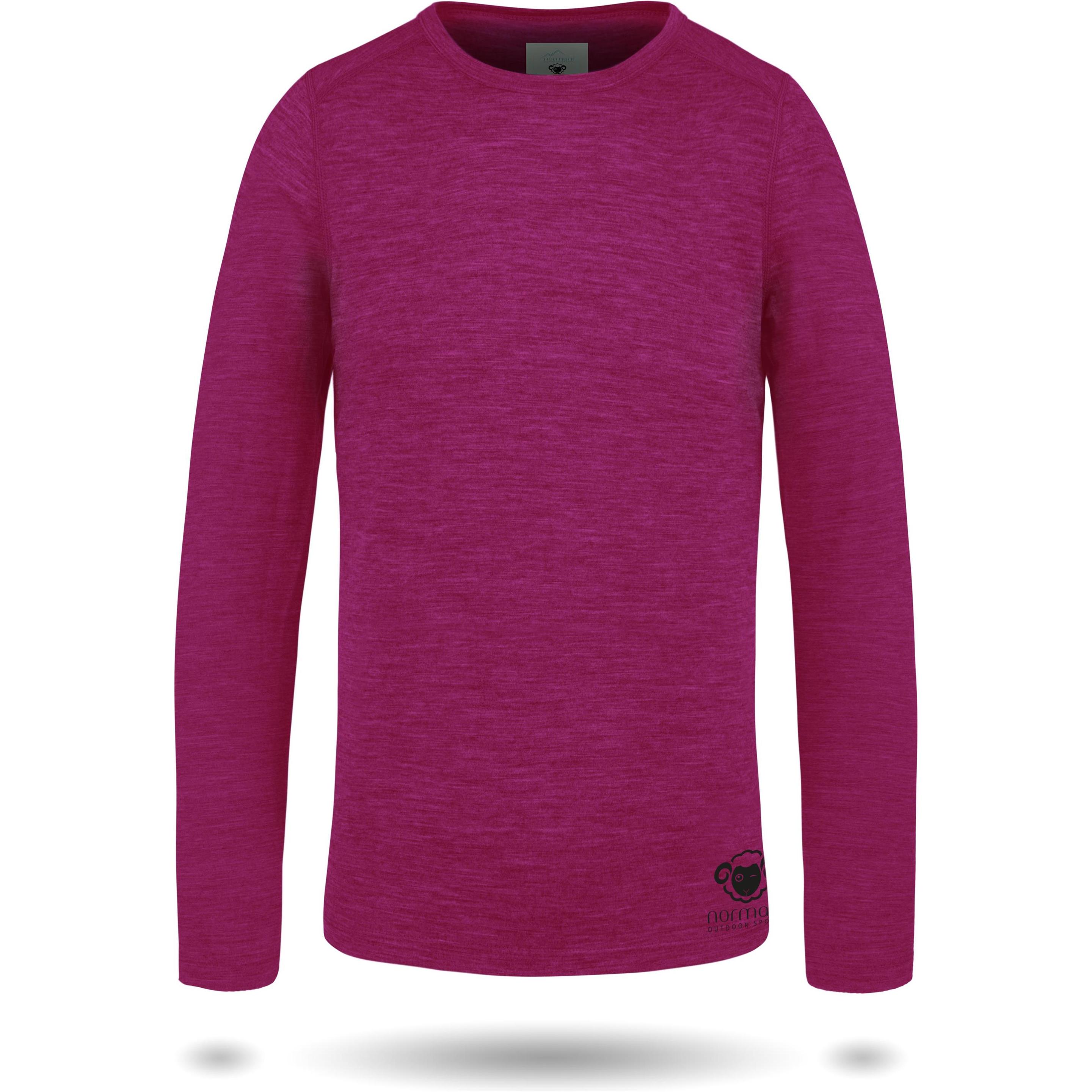 Normani, Herren, Funktionsshirt, Kinder Merino Langarm Broome - 9303 (170, 176), Rosa, 170, 176