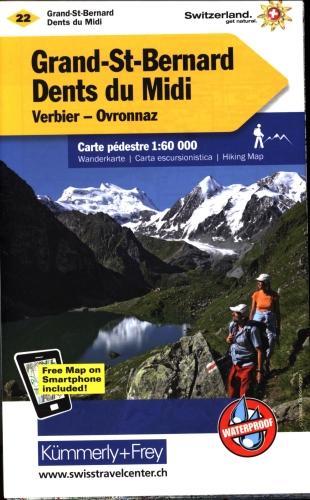 Immagine prodotto KÜMMERLY Carta escursionistica 1:60'000 325902222 Gr. St. Bernhard/Diablerets (Francese, Inglese, Italiano, Tedesco, Collettività, 2022)