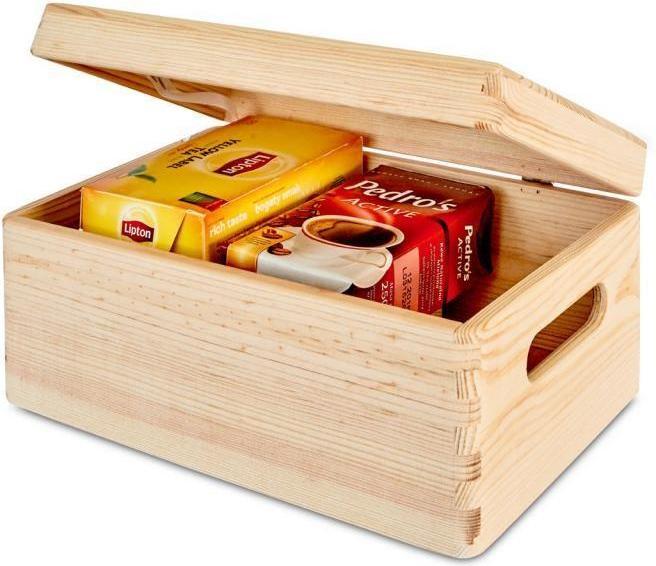 Image du produit Domoletti BOÎTE EN BOIS AVEC COUVERCLE 30X30 315100
