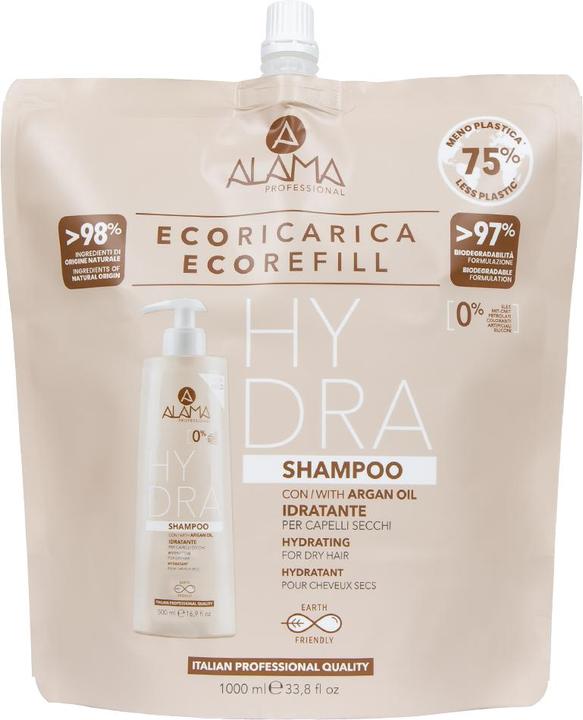 Alama Professional ALAMA Hydrating Shampoo szampon do włosów refill 1000ml (1000 ml, Flüssiges Shampoo)