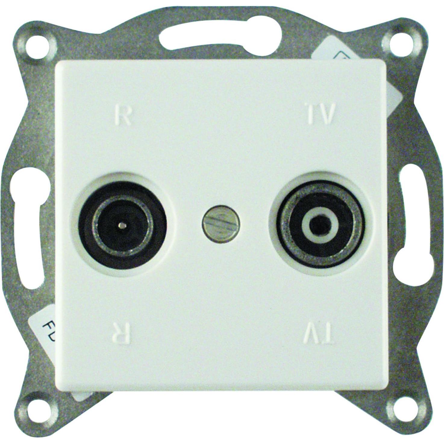 REV Düwi Standard Quadro Antennendose TV/RF weiss AL (Antennendose), SAT Zubehör, Weiss