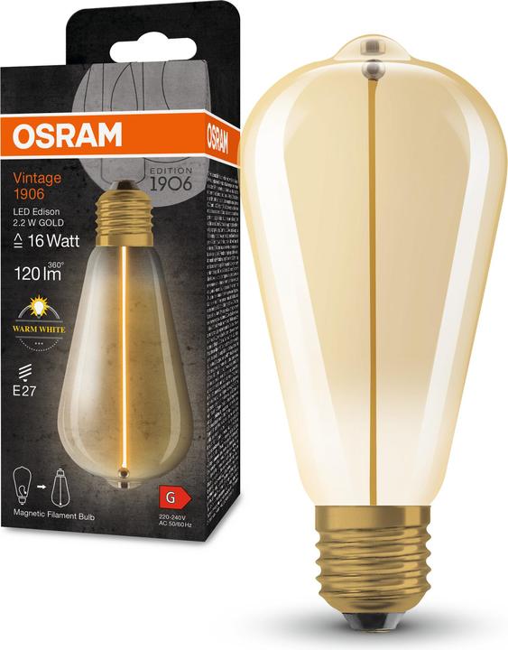 Immagine prodotto Ledvance Lampada a LED (E27, 2.20 W, 120 lm, 1 x, G)