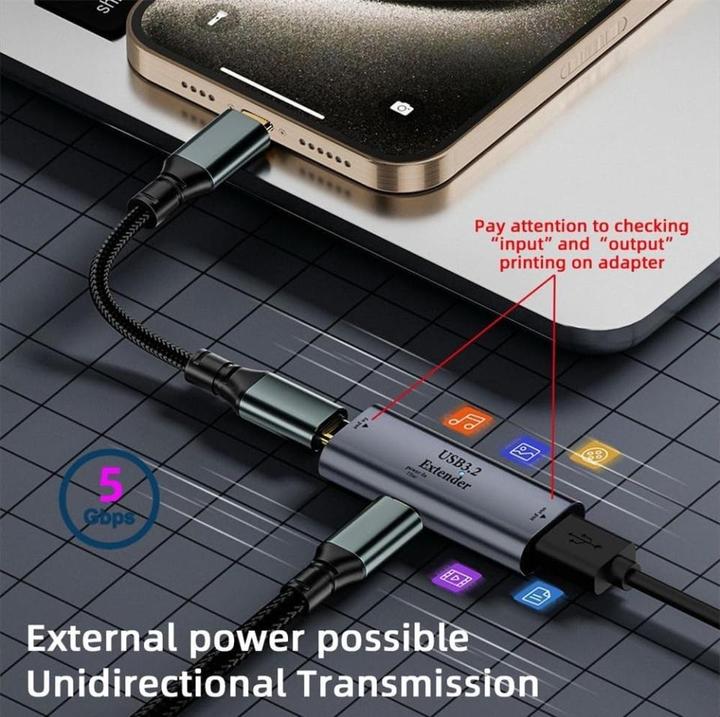 Immagine prodotto PowerGuard Adattatore estensore da USB-A 3.2 a USB-A 3.2 con accoppiamento da 10 m (USB-A)