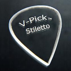 V-Picks V-Pick Stiletto Ghost Rim Pick (1.50 mm), Plektrum, Transparent
