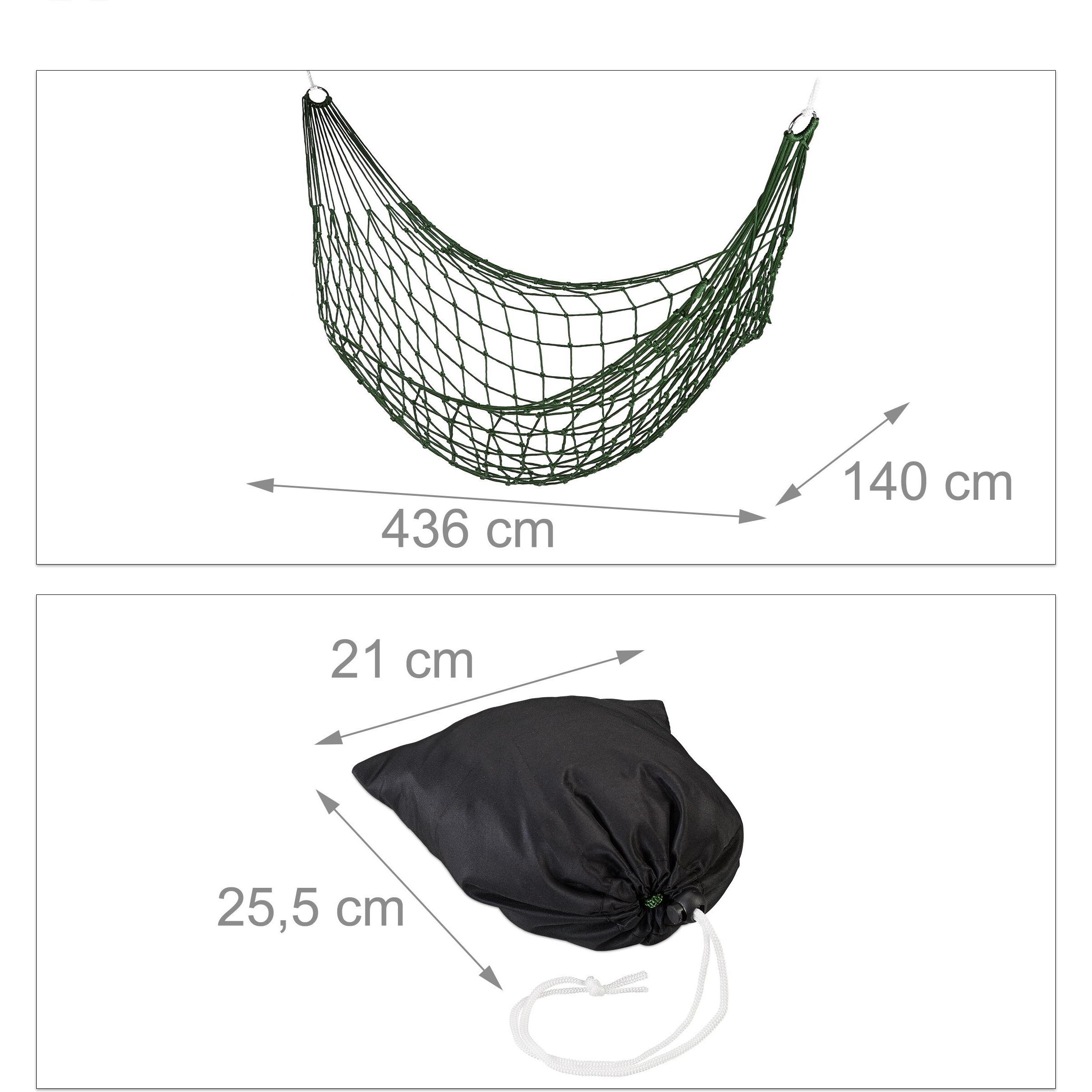 Thumbnail - Relaxdays, Hängematte, 2x Netzhängematte (120 kg)