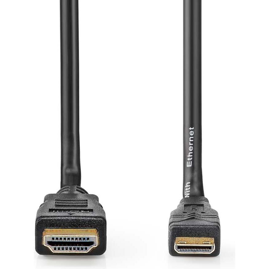 Nedis High Speed ​​HDMI ™ Kabel mit Ethernet HDMI™ Stecker HDMI™ Mini Stecker 4K@30Hz 10.2 G (3 m, HDMI), Video Kabel