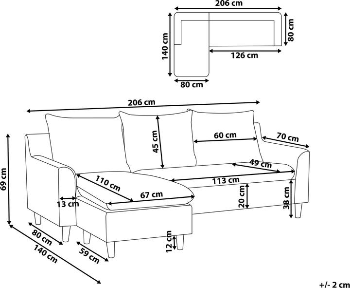 Immagine prodotto Beliani Elvenes (Divano ad angolo)