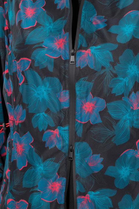 Actual product image Ulla Popken Neon Floral Print Packable Rain Jacket (46, 48)