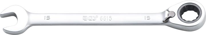 Actual product image BGS Ratchet Combination Wrench reversible 15 mm (15 mm)