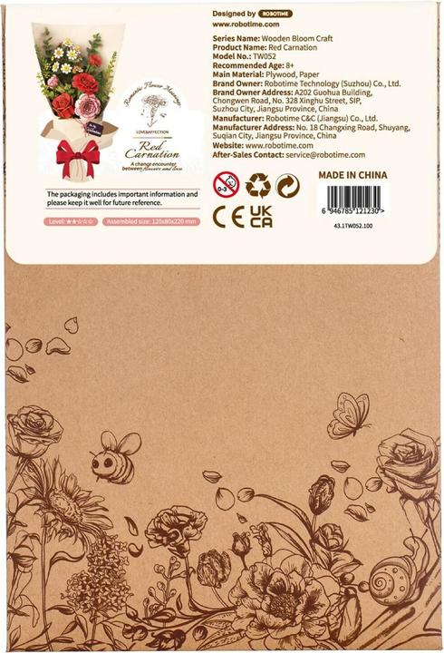 Actual product image Rolife TW052 - Red Carnation