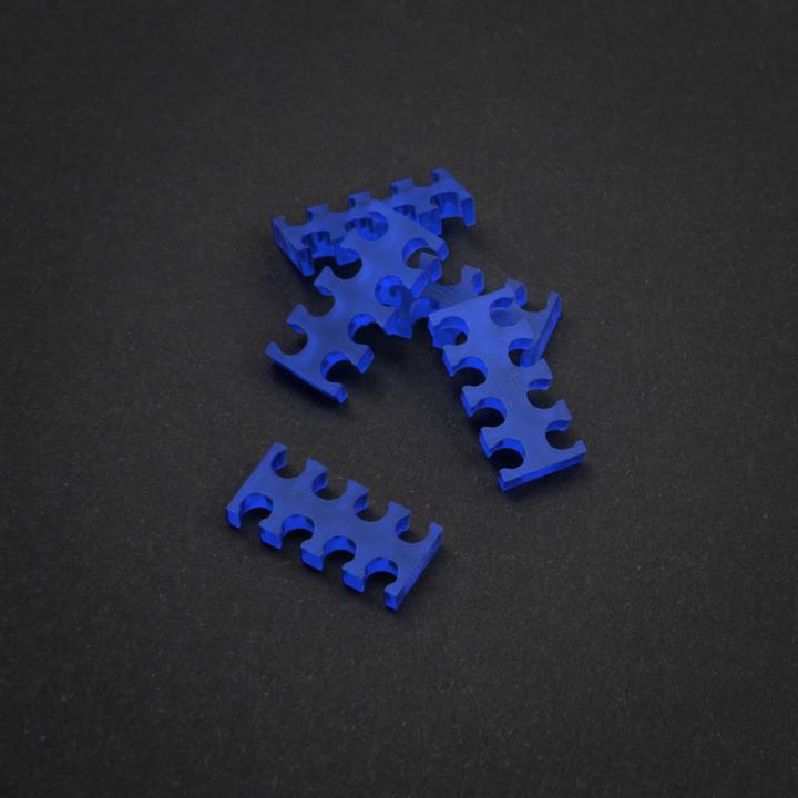 Immagine prodotto King Mod Pettine per cavi a 8 slot 3mm piccolo - blu - Set di 5