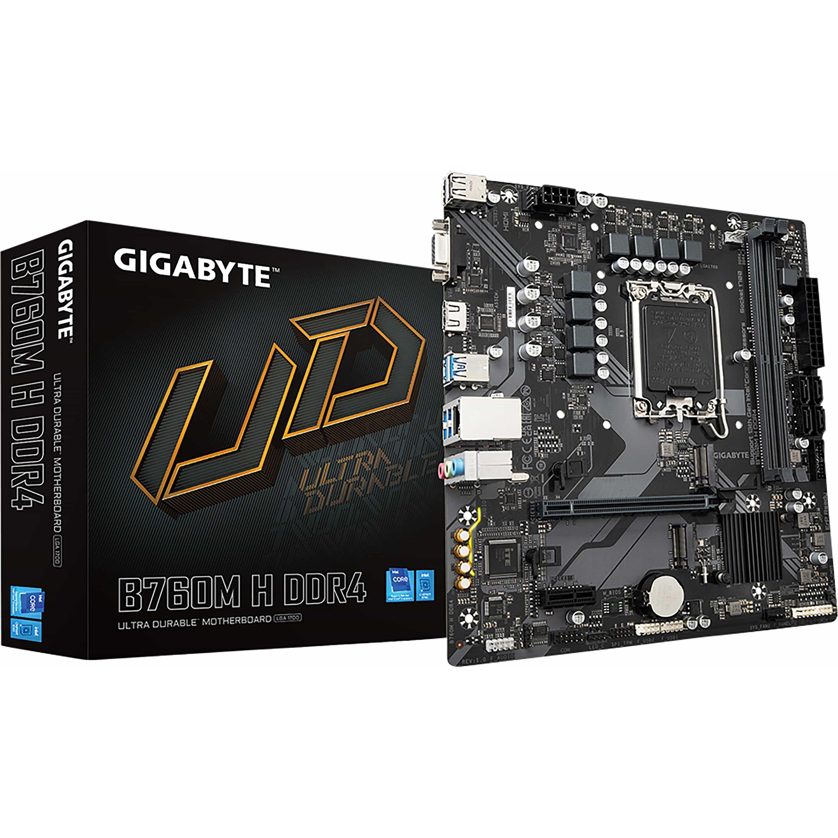 Gigabyte B760M H DDR4 (LGA 1700, Intel B760 Express, mATX), Mainboard