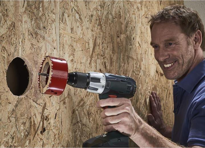 Actual product image wolfcraft 1 drilling aid set Ø35-70mm (70 millimetres)