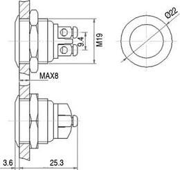 Produktbild Velleman Round Stainless Steel Push Button Spst 1No