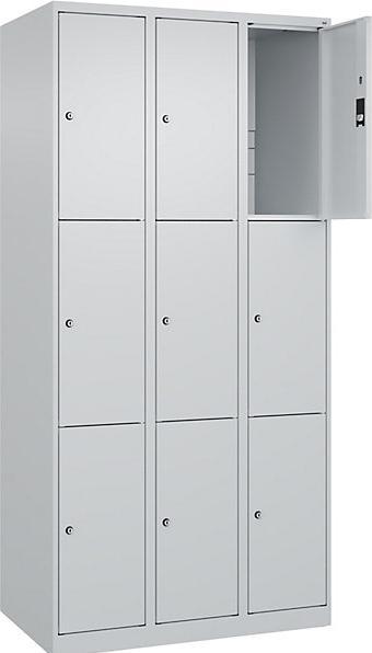 Actual product image C+P CP Classic Plus locker cabinet light grey 080000-303 S10008, 6 lockers 90.0 x 50.0 x 185.0 (90 x 50 x 185 cm)